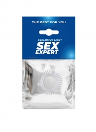 Эластичное эрекционное кольцо с 3 шариками и шипами - Sex Expert - в Калуге купить с доставкой