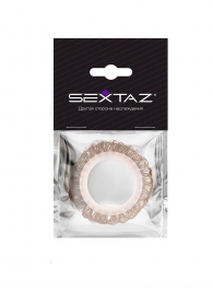 Эрекционное кольцо с бежевыми «ресничками» - Sextaz - в Калуге купить с доставкой
