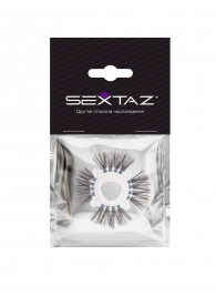 Эластичное эрекционное кольцо с черными «ресничками» - Sextaz - в Калуге купить с доставкой
