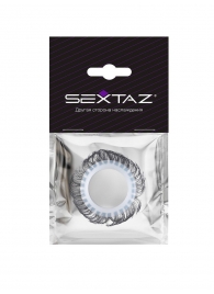 Эластичное эрекционное колечко с черными «ресничками» - Sextaz - в Калуге купить с доставкой