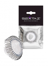 Эластичное эрекционное кольцо с длинными черными «ресничками» - Sextaz - в Калуге купить с доставкой