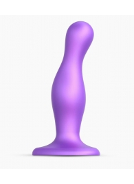 Фиолетовая насадка Strap-On-Me Dildo Plug Curvy size M - Strap-on-me - купить с доставкой в Калуге