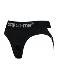 Черные трусики для насадок Heroine Lingerie Harness - size XL - Strap-on-me - купить с доставкой в Калуге