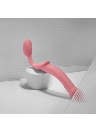 Розовый безремневой страпон Strap-on-me Semi-Realistic Bendable Strap-On size XL - Strap-on-me - купить с доставкой в Калуге