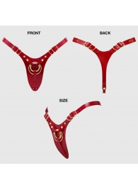 Красный пояс для фиксации насадок Strap-On-Me Leatherette Harness Fabulous - Strap-on-me - купить с доставкой в Калуге