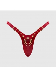 Красный пояс для фиксации насадок Strap-On-Me Leatherette Harness Fabulous - Strap-on-me - купить с доставкой в Калуге
