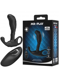 Черный изогнутый массажёр простаты с вибрацией и пультом ДУ - Baile - в Калуге купить с доставкой