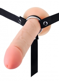 Мужской полый страпон на регулируемых ремешках - 22 см. - Sex Expert - купить с доставкой в Калуге