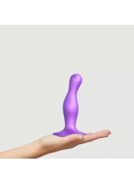 Фиолетовая насадка Strap-On-Me Dildo Plug Curvy size S - Strap-on-me - купить с доставкой в Калуге