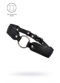 Черный кожаный чокер-ошейник со скруглёнными углами - Pecado - купить с доставкой в Калуге