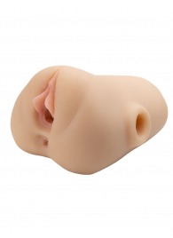 Телесный мастурбатор с вибрацией Double Pounder Vibrating Squeeze Stroker - Pipedream - в Калуге купить с доставкой