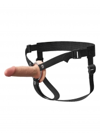 Телесный пустотелый фаллопротез 5’’ Hollow Silicone Strap-On - 14 см. - Pipedream - купить с доставкой в Калуге