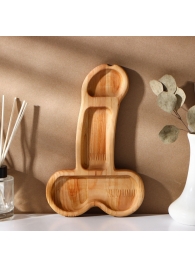 Деревянное блюдо для подачи в форме члена (25 х 16,5 х 1,7 см) - Сима-Ленд - купить с доставкой в Калуге