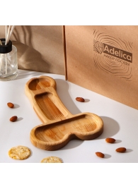 Деревянное блюдо для подачи в форме члена (25 х 16,5 х 1,7 см) - Сима-Ленд - купить с доставкой в Калуге