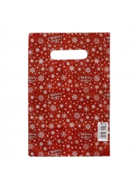 Красный подарочный новогодний пакет с вырубной ручкой (20х30 см) - Сима-Ленд - купить с доставкой в Калуге