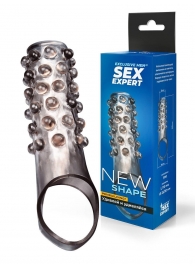 Дымчатая насадка на пенис с выпуклостями - 11 см. - Sex Expert - в Калуге купить с доставкой