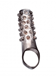 Дымчатая насадка на пенис с выпуклостями - 11 см. - Sex Expert - в Калуге купить с доставкой