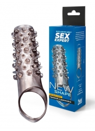 Дымчатая насадка на пенис с шипами и выпуклостями - 12 см. - Sex Expert - в Калуге купить с доставкой