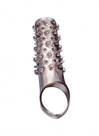 Дымчатая насадка на пенис с шипами и выпуклостями - 12 см. - Sex Expert - в Калуге купить с доставкой