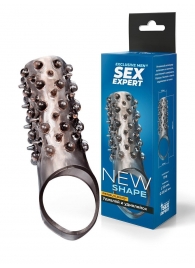 Дымчатая насадка на пенис с шипами и выпуклостями - 12,5 см. - Sex Expert - в Калуге купить с доставкой