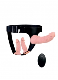 Женский страпон с 3 насадками и вибрацией - Erowoman-Eroman - купить с доставкой в Калуге