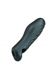 Серая силиконовая насадка на пенис с подхватом Manwan Ryzer - Manwan - в Калуге купить с доставкой