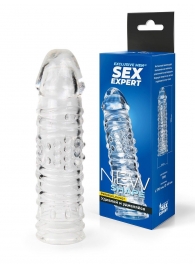 Прозрачная закрытая насадка на пенис - 17 см. - Sex Expert - в Калуге купить с доставкой