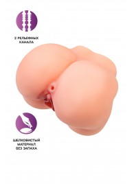 Реалистичный мастурбатор в форме попки с 2 любовными входами - No Name - в Калуге купить с доставкой