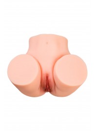 Телесный мастурбатор в форме попки с 2 любовными входами - No Name - в Калуге купить с доставкой