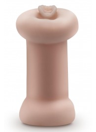 Телесный люминесцентный двусторонний мастурбатор Tasha - Blush Novelties - в Калуге купить с доставкой