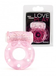 Розовое эрекционное виброкольцо с бабочкой - 1137 - в Калуге купить с доставкой