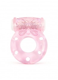 Розовое эрекционное виброкольцо с бабочкой - 1137 - в Калуге купить с доставкой