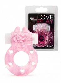 Розовое эрекционное виброкольцо в форме зайчика - 1137 - в Калуге купить с доставкой