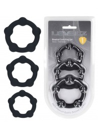 Набор из 3 эрекционных колец Beaded Silicone Cockring Set - Shots Media BV - в Калуге купить с доставкой