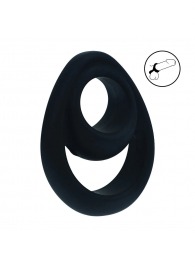 Черное эрекционное кольцо Double Ergo Silicone Cockring - Shots Media BV - в Калуге купить с доставкой