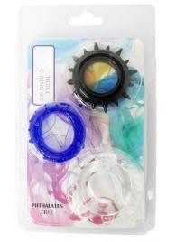 Набор из 3 эрекционных колец разного цвета и рельефа - Boys of Toys - в Калуге купить с доставкой
