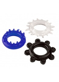 Набор из 3 эрекционных колец разного цвета и рельефа - Boys of Toys - в Калуге купить с доставкой