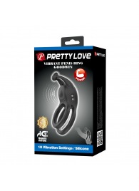 Черное перезаряжаемое виброкольцо Goodwin - Baile - в Калуге купить с доставкой