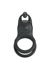 Черное перезаряжаемое виброкольцо Goodwin - Baile - в Калуге купить с доставкой