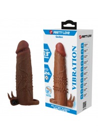 Коричневая насадка на пенис Quillon - 20 см. - Baile - в Калуге купить с доставкой