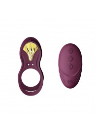 Фиолетовое эрекционное виброкольцо Bayek с пультом ДУ - Zalo - в Калуге купить с доставкой