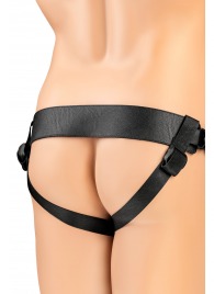 Телесный фаллопротез на черных ремнях Conall - 15 см. - ToyFa - купить с доставкой в Калуге