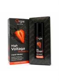 Жидкий вибратор Orgie High Voltage Strawberry - 15 мл. - ORGIE - купить с доставкой в Калуге