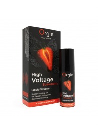 Жидкий вибратор Orgie High Voltage Strawberry - 15 мл. - ORGIE - купить с доставкой в Калуге