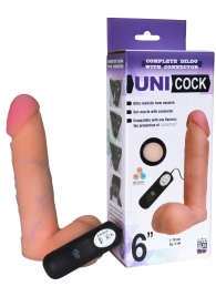 Фаллическая насадка Харнесс UNICOCK 6  с вибрацией - 18 см. - LOVETOY (А-Полимер) - купить с доставкой в Калуге