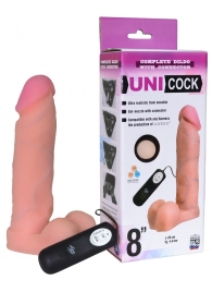 Фаллическая насадка Харнесс UNICOCK 8  с вибрацией - 20 см. - LOVETOY (А-Полимер) - купить с доставкой в Калуге