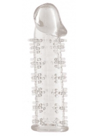 Гелевая прозрачная насадка с шипами - 12 см. - Toyfa Basic - в Калуге купить с доставкой