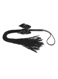 Чёрная плётка Lilly Whip Bijoux - Bijoux Indiscrets - купить с доставкой в Калуге