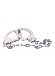 Наручники из металла с длинной цепочкой CHROME HANDCUFFS METAL HANDCUFFS W. KEY - NMC - купить с доставкой в Калуге