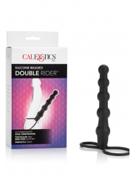 Насадка на пенис для двойного проникновения Silicone Beaded Double Rider - 14 см. - California Exotic Novelties - в Калуге купить с доставкой